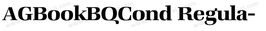 AGBookBQCond Regula字体转换